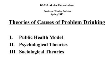 III. Sociological Theories - Alcohol Education Project