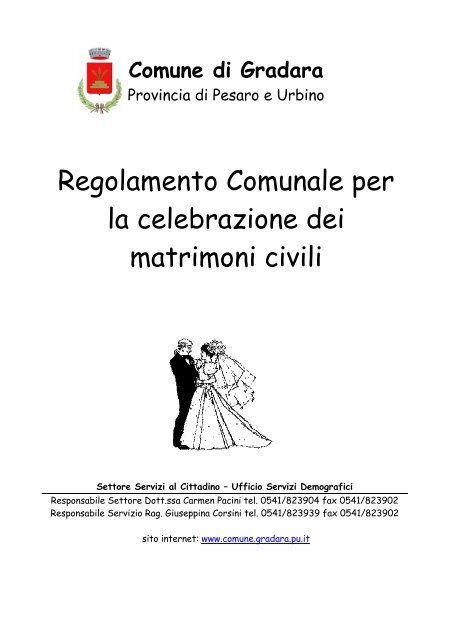 Reg matrimoni civili Comune di Gradara