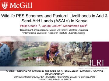 Wildlife PES Schemes and Pastoral Livelihoods in Arid & Semi-Arid ...