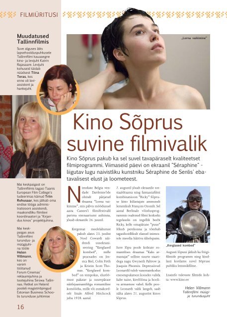 EFS infoleht 2/ 2009 - Eesti Filmi Sihtasutus