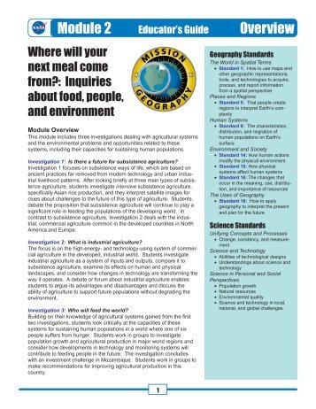 Module Overview and Is there a Future for Subsistance Agriculture?