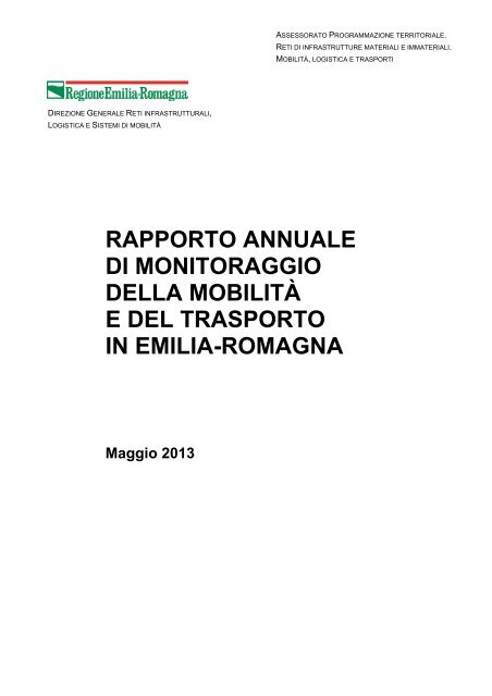 Rapporto annuale di monitoraggio della mobilitÃ  e del trasporto in ...