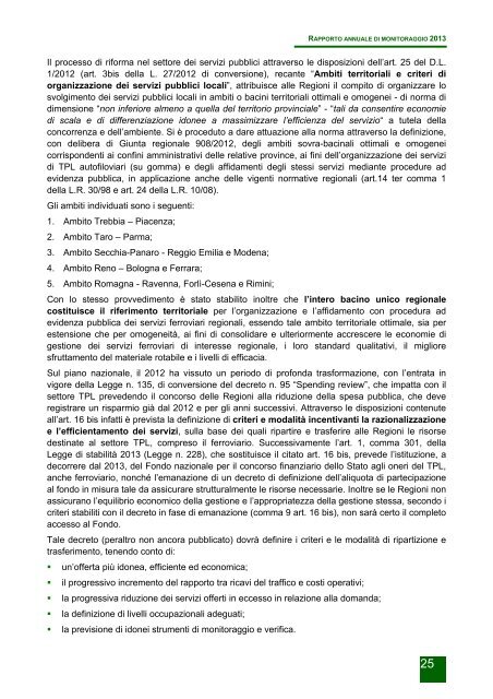 Rapporto annuale di monitoraggio della mobilitÃ  e del trasporto in ...