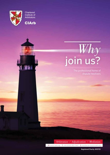 Membership brochure 2011 12.pdf - Chartered Institute of Arbitrators