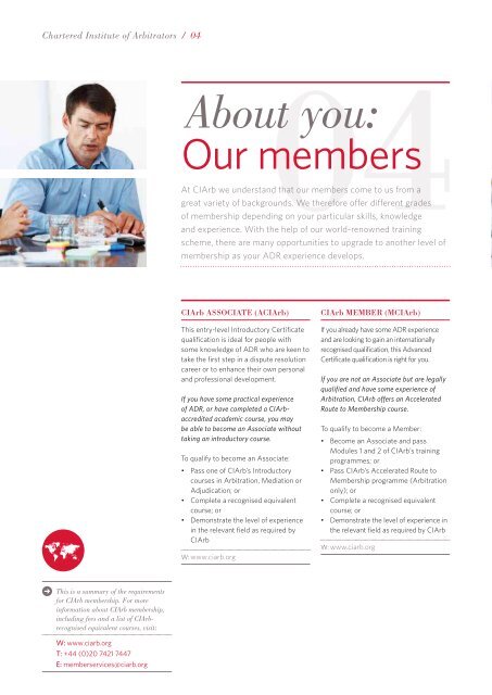 Membership brochure 2011 12.pdf - Chartered Institute of Arbitrators
