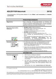 Technisches Merkblatt - ADLER - Lacke