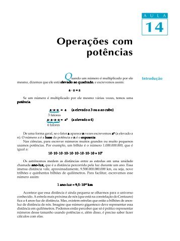 14. OperaÃ§Ãµes com potÃªncias - Passei.com.br