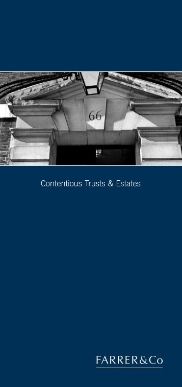 Contentious Trusts - Farrer & Co