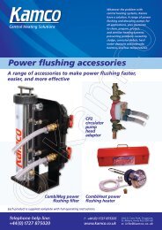 Power flushing accessories - Kamco