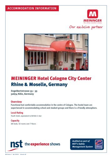 MEININGER Hotel Cologne City Center Rhine & Moselle ... - NST