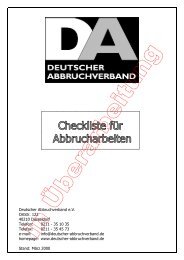 Checkliste fÃƒÂ¼r Abbrucharbeiten - Deutscher Abbruchverband