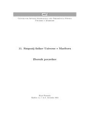 11. Simpozij fizikov Univerze v Mariboru Zbornik povzetkov - CAMTP