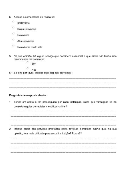 Questionnaires (1) Questionnaire (for authors, reviewers, readers) In ...