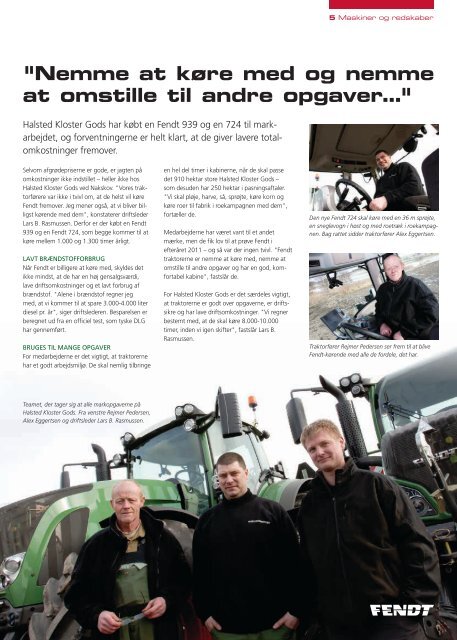 Nye Fendt pÃ¥ Egeskov Gods. - AGCO Danmark A/S