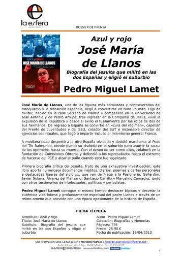 José María de Llanos - La esfera de los libros