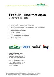 Produkt - Informationen - Romberg