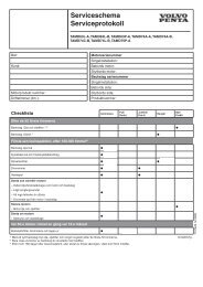 Serviceschema Serviceprotokoll - Volvo Penta Service