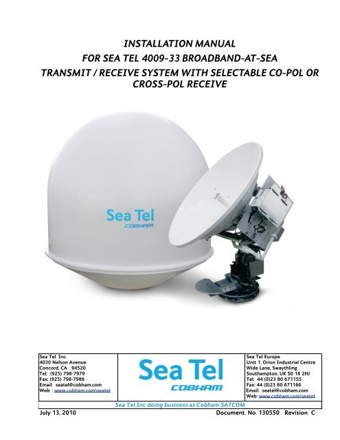 SEATEL 4009-33 VSAT.pdf - Yachtronics