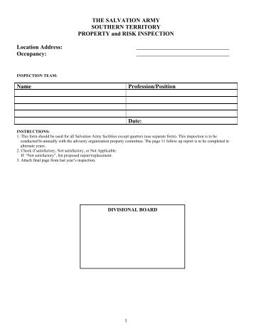 Property Risk & Inspection Form