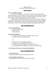 Sample Lesson Plan - Electrical (Construction) 1 Topic: Electrical ...