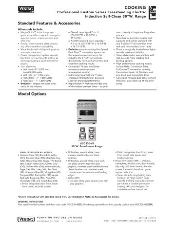 Viking Visc5304bss Quick Specs