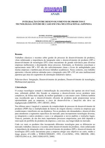 ESTUDO DE CASO EM UMA MULTINACIONAL ... - Simpoi