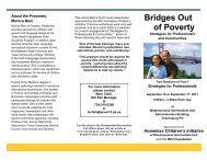 Bridges Out of Poverty - Strengthening Families Toolkit