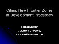 Saskia Sassen's PPT - Global Development Network