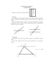 Facts from Geometry for Math 109 â¢ Some ... - Michael Sullivan