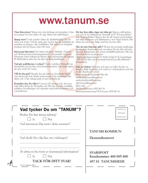 Tanum nr 31.indd - Tanums kommun