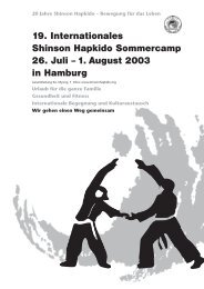 19. Internationales Shinson Hapkido Sommercamp 26. Juli â 1 ...