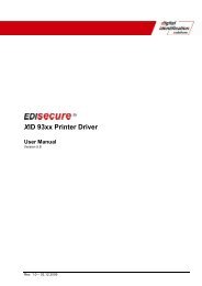 XID 93xx Printer Driver User Manual - Intraproc GmbH