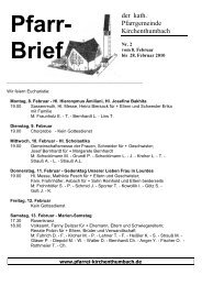 Pfarr- Brief - Pfarrei Kirchenthumbach