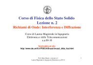 Corso di Fisica dello Stato Solido Lezione n. 2