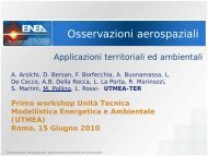 Osservazioni aerospaziali: applicazioni territoriali ed ... - enea-utmea