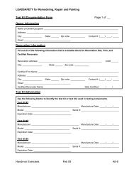 Test Kit Documentation Form - Division of Air Quality