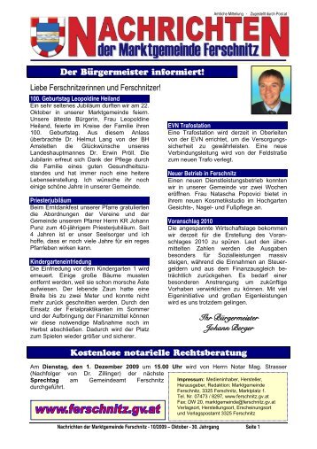 Download - Marktgemeinde Ferschnitz