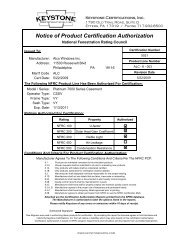 Notice of Product Certification Authorization - ALCO Windows