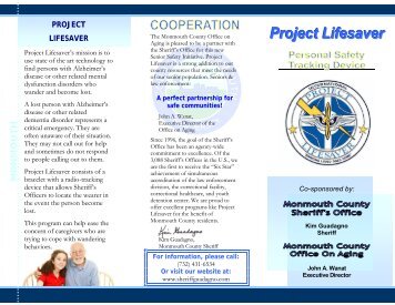 Project Lifesaver Brochure - Monmouth County