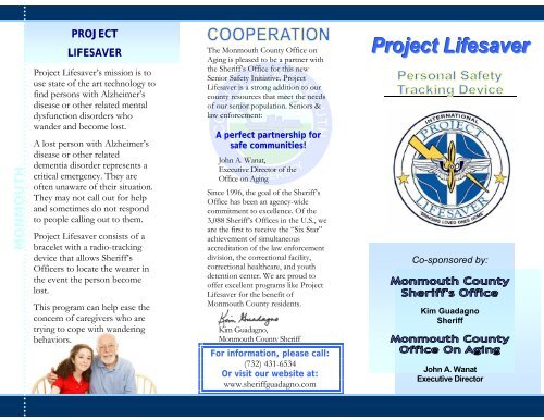 Project Lifesaver Brochure - Monmouth County