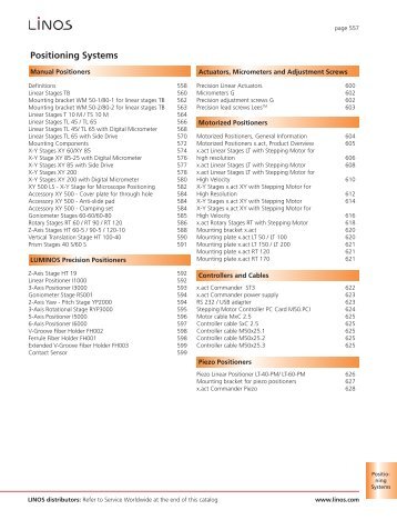 Positioning Systems - WinLens