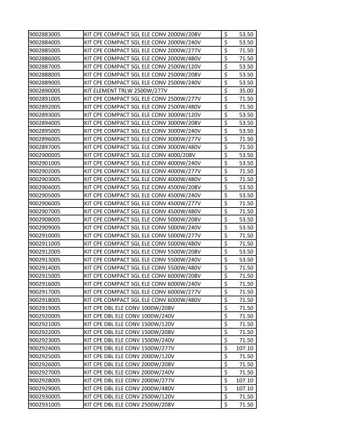 part# item desc list price 64048 gas control 249.00 $ 64071 gas ...