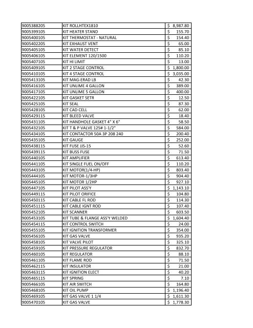 part# item desc list price 64048 gas control 249.00 $ 64071 gas ...