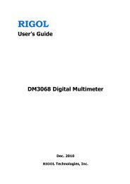 RIGOL User's Guide DM3068 Digital Multimeter
