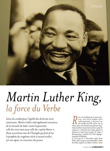 Martin Luther King ou La force du verbe - FÃ©dÃ©ration Protestante de ...