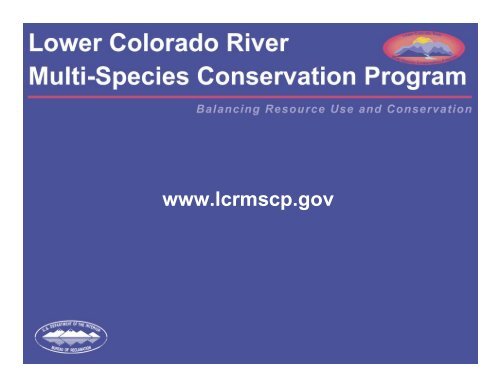 lower colorado river multi-species conservation program