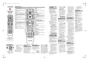 Manual - Universal Electronics Remote Control Support