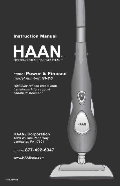 Si75 Haan Power Finesse User Manual