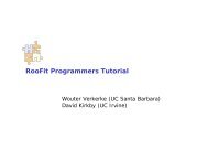 RooFit Programmers Tutorial