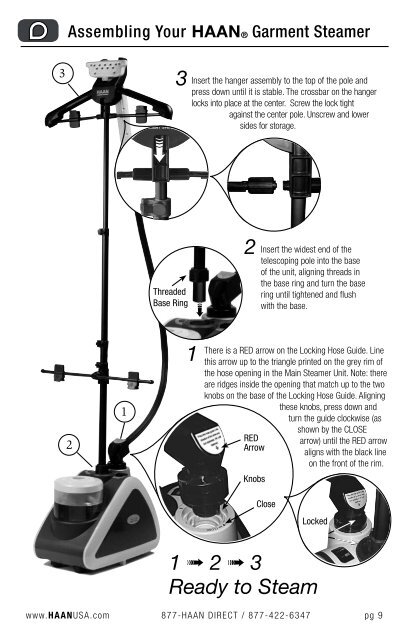 gs30 - HAAN Professional Garment Steamer User Manual